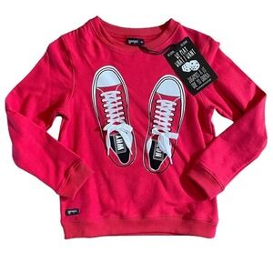 NWT Yporque Kids Long Sleeve Sneaker Sweatshirt Red Size 8